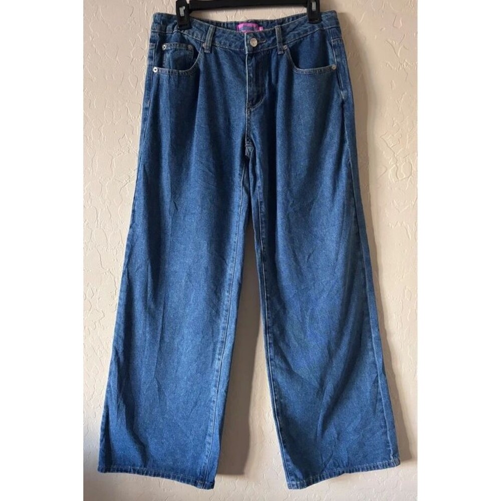Edikted Wide Leg Mid Rise Jeans Size M Waist 30